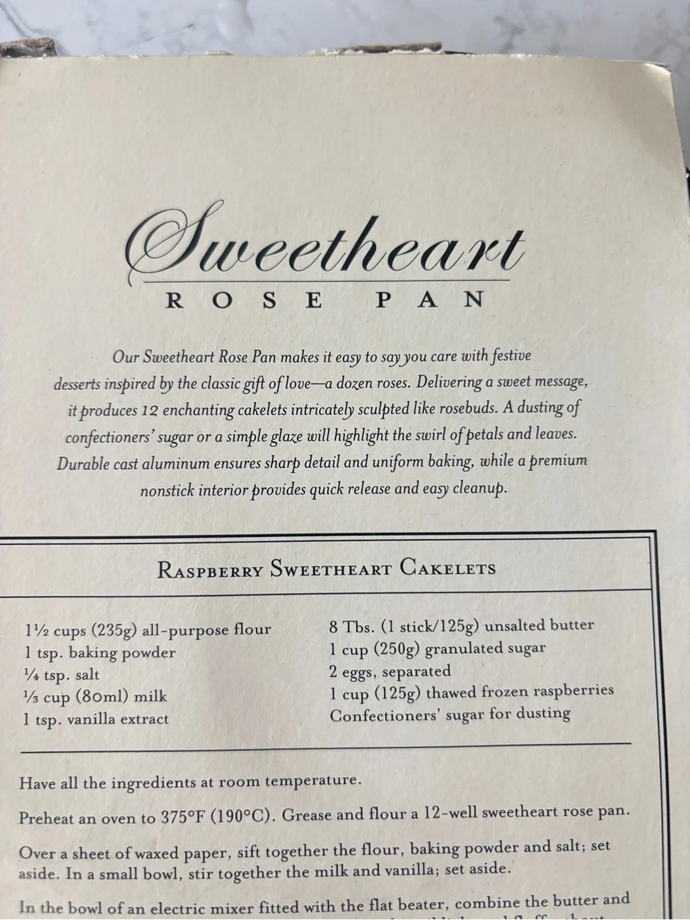 Williams Sonoma Sweetheart Rose Pan by Nordic Ware, NWT